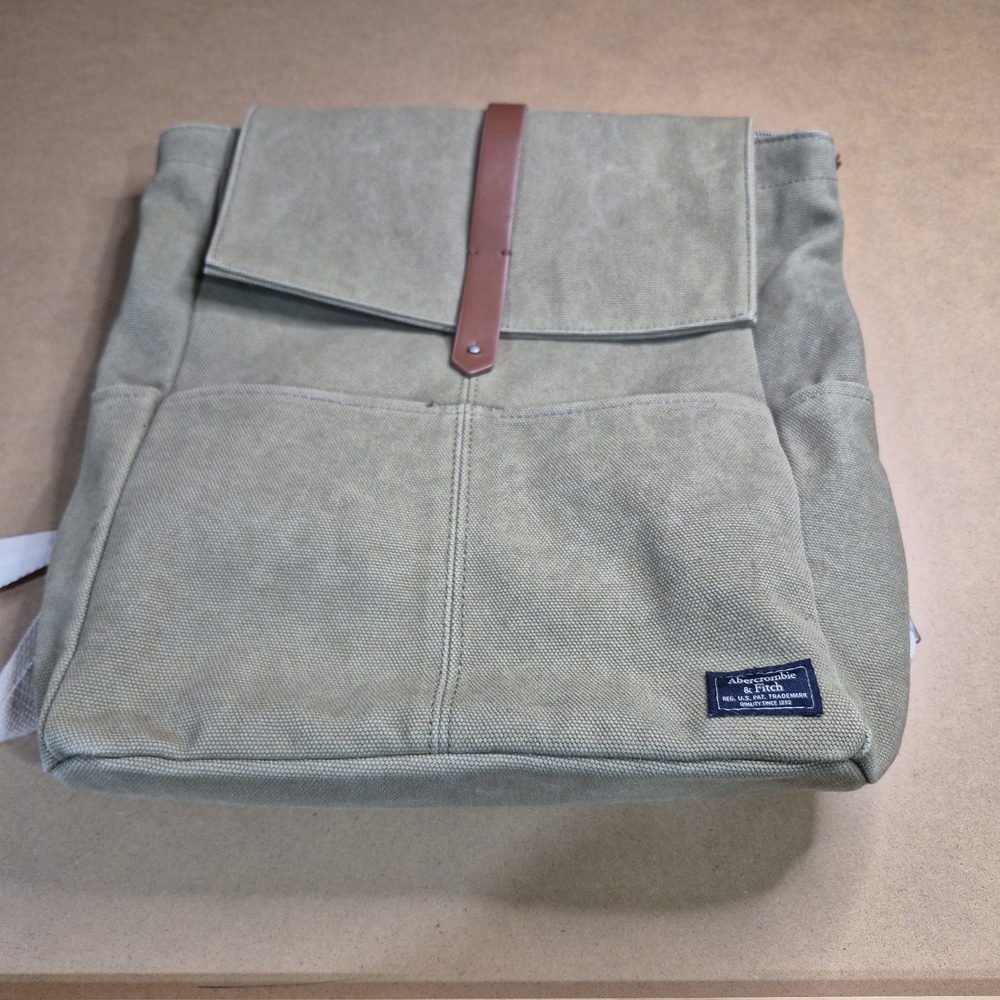 Abercrombie & Fitch Olive Canvas Backpack 2992